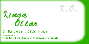 kinga ollar business card